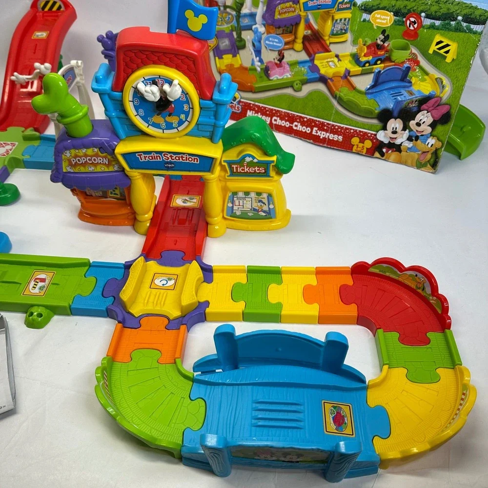 VTech Go Go Smart Wheels Disney Mickey Choo-Choo Express Minnie Ice Cream 9 Cars